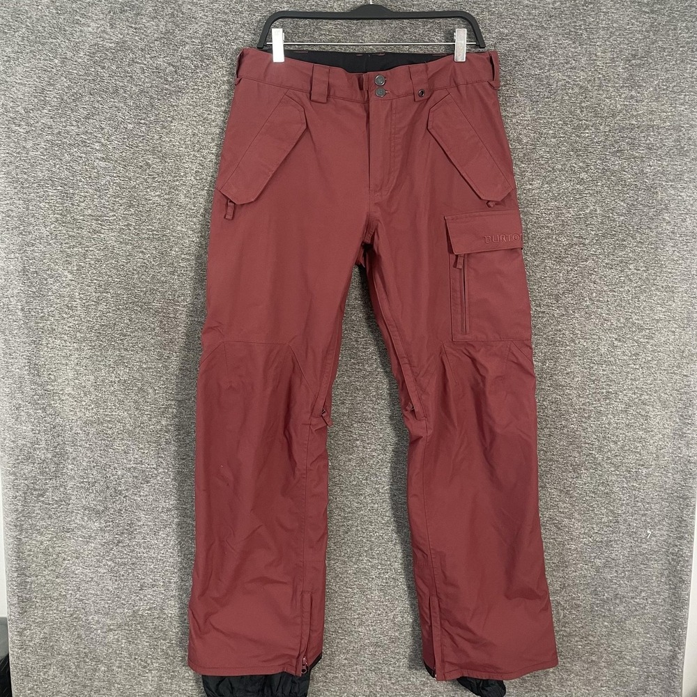 Burton Pants Mens Medium Red DRYRIDE MB Covert Snow Ski Waterproof Cargo Lined
